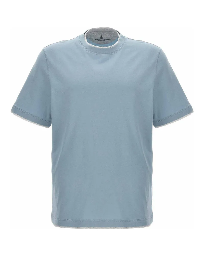 Brunello Cucinelli T-Shirt - Hellblau Hellblau