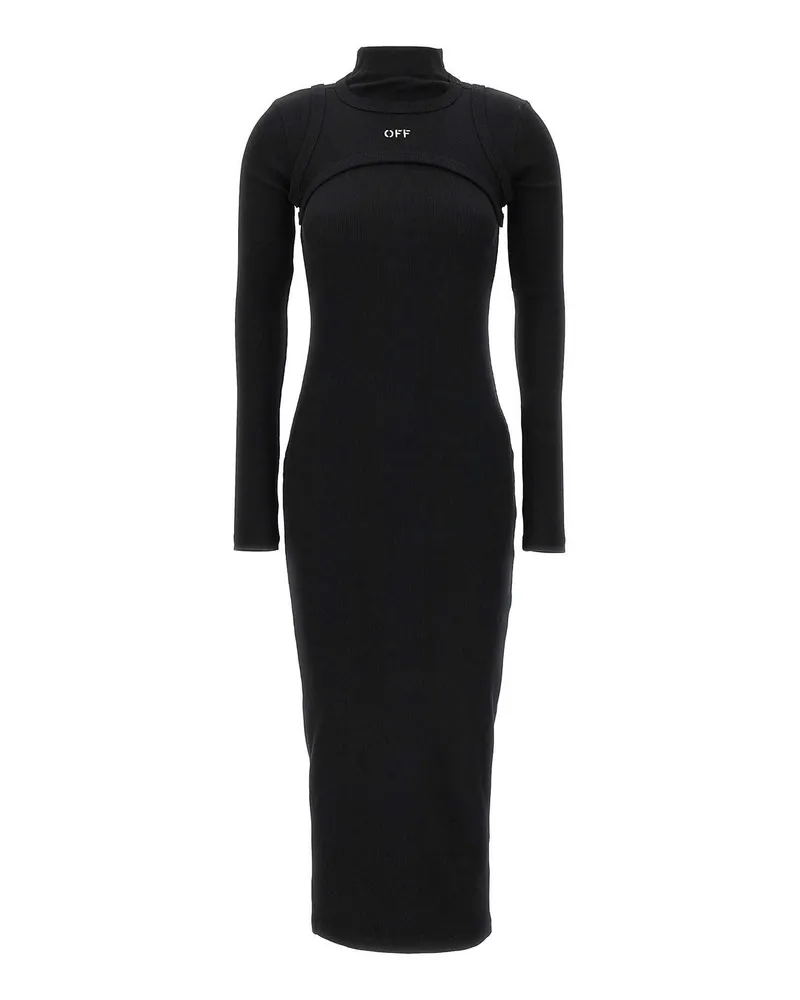 OFF-WHITE Maxikleid - Schwarz Schwarz