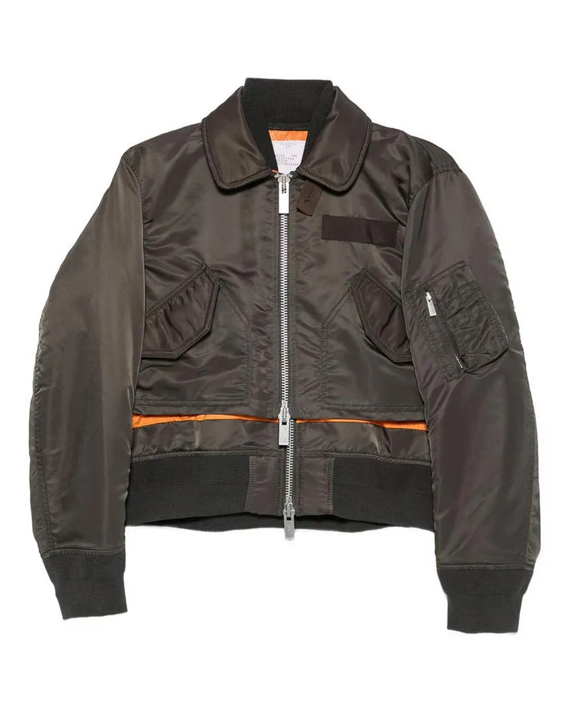 Sacai Kurzer Mantel - T Hellbraun