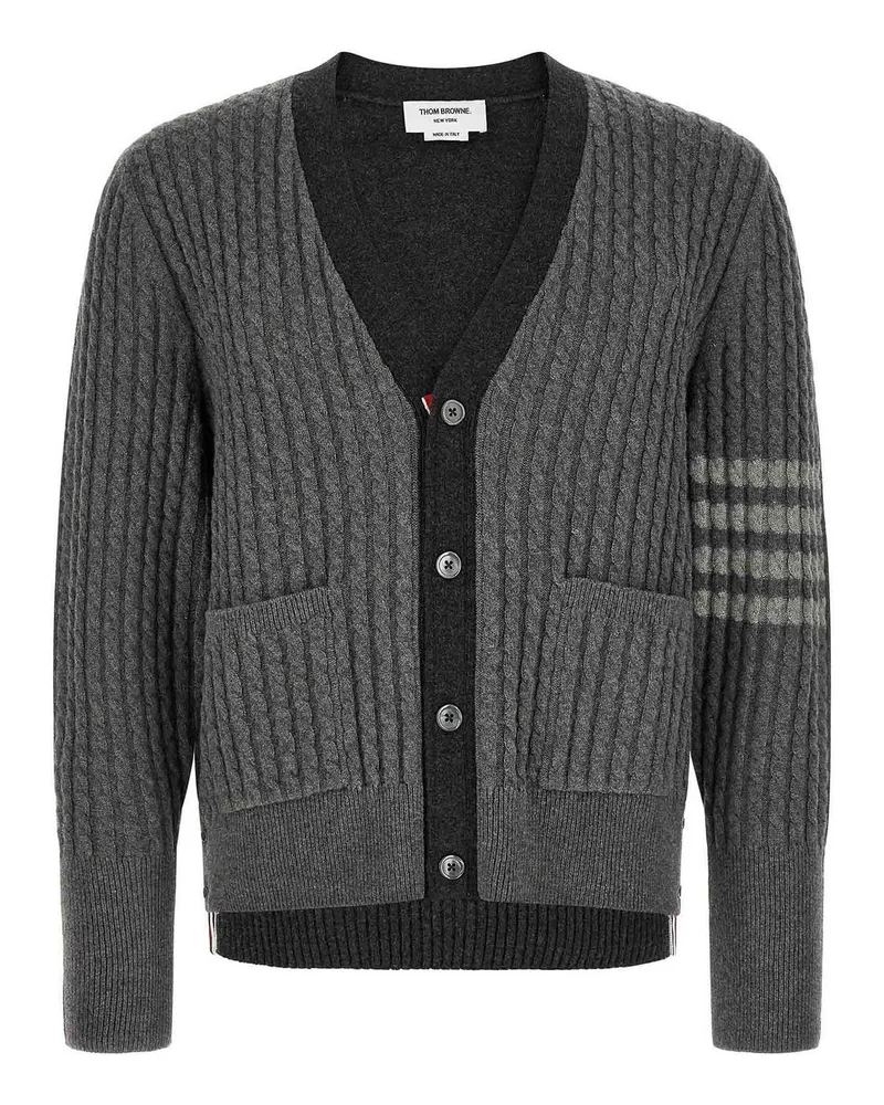 Thom Browne Cardigan - Grau Grau