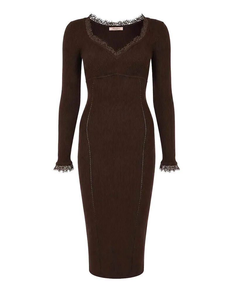Twin-Set Knielanges Kleid - Braun Braun