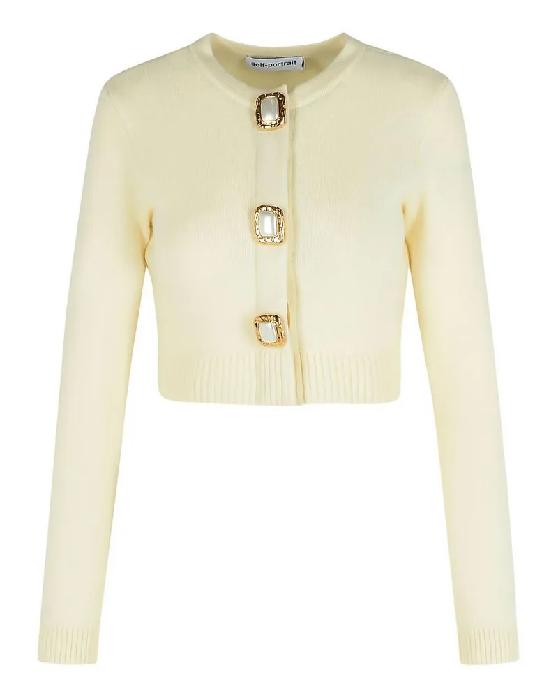 Self-Portrait Cardigan - Creme Creme