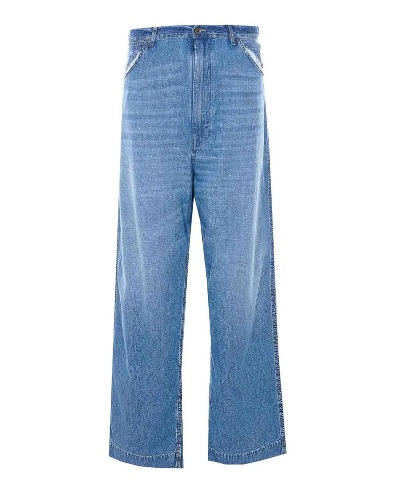 Maison Margiela Straight Leg Jeans - Blau Blau