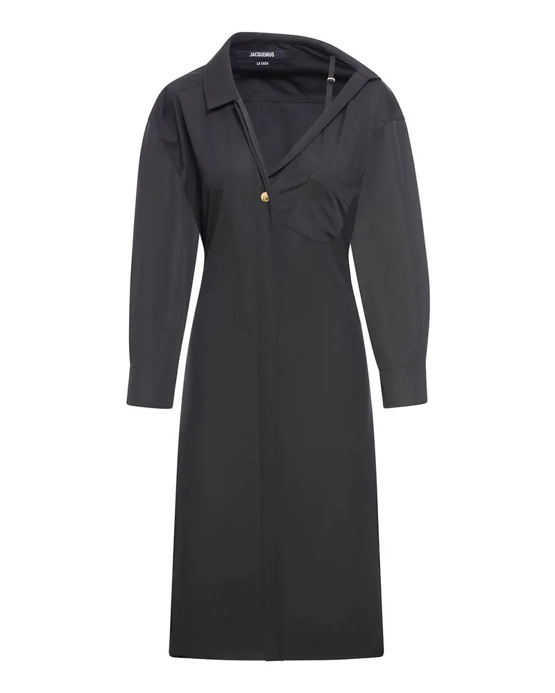 Jacquemus Knielanges Kleid - Schwarz Schwarz