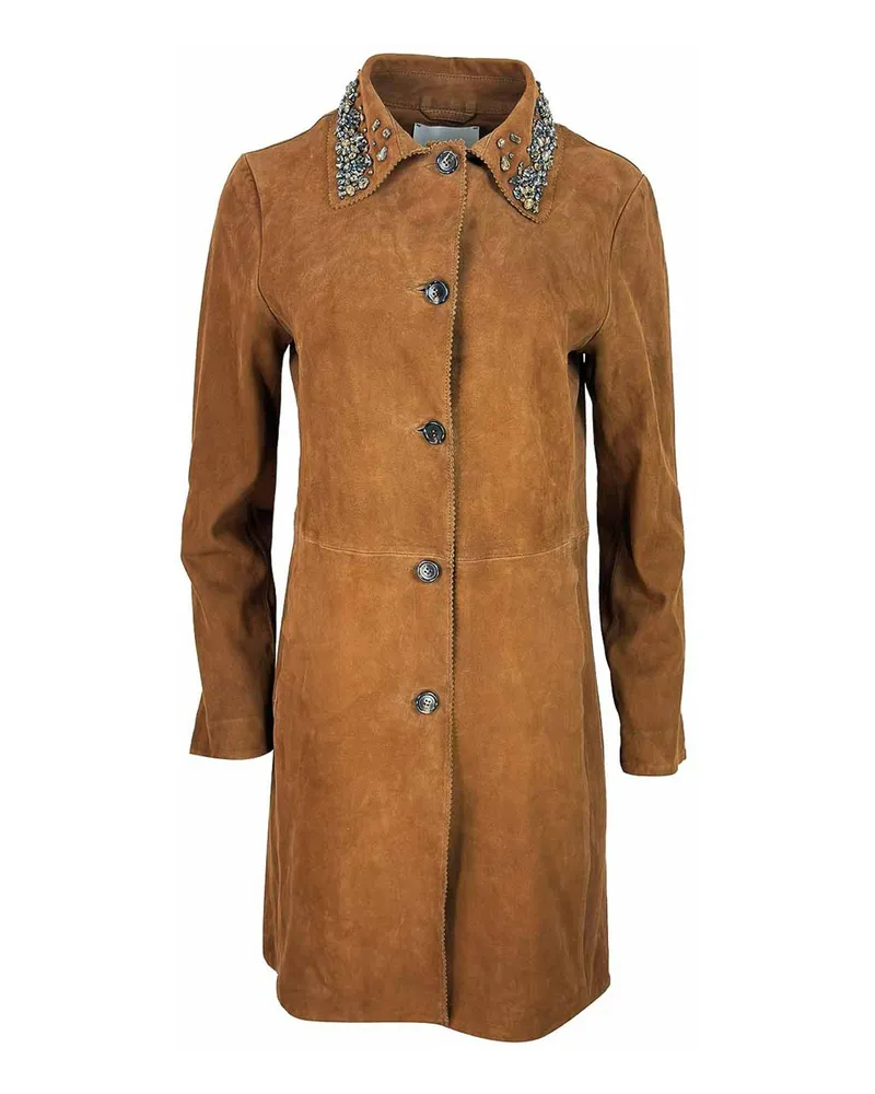 Ermanno Scervino Knielanger Mantel - Braun Braun