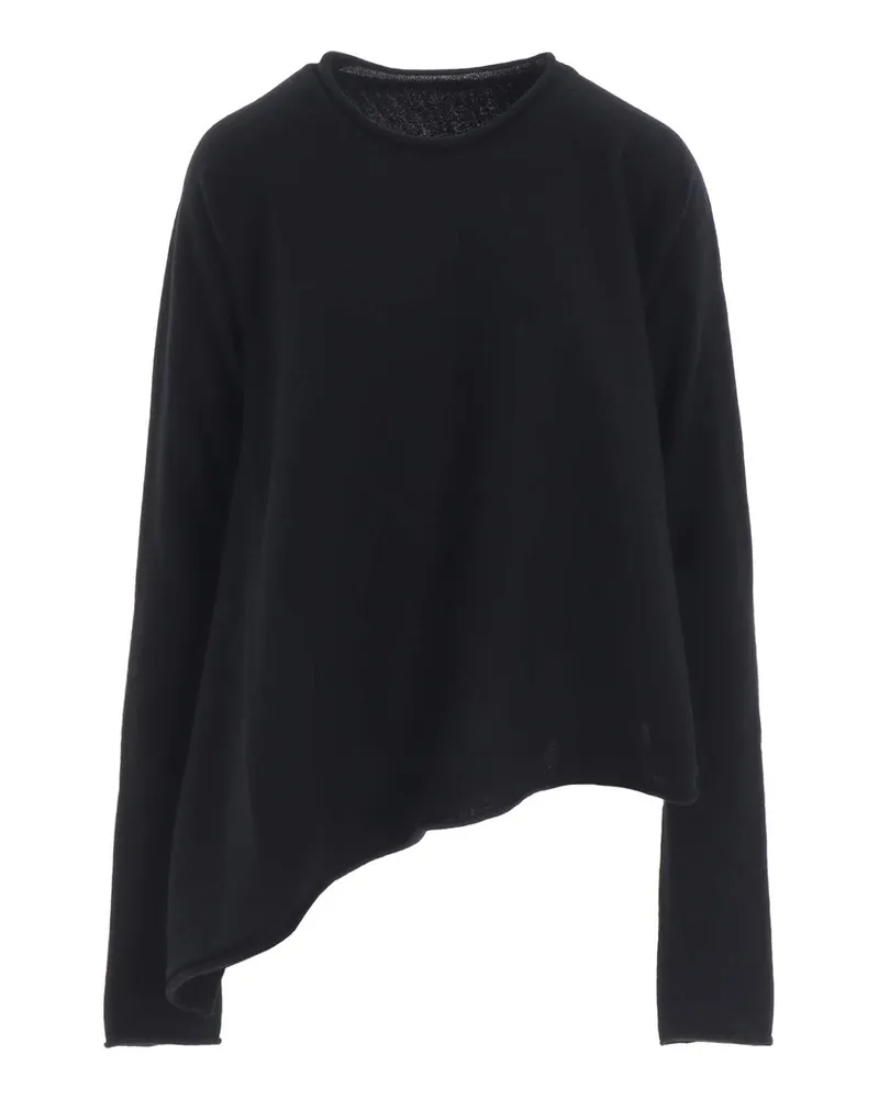 Yohji Yamamoto Rundhalspullover - Schwarz Schwarz