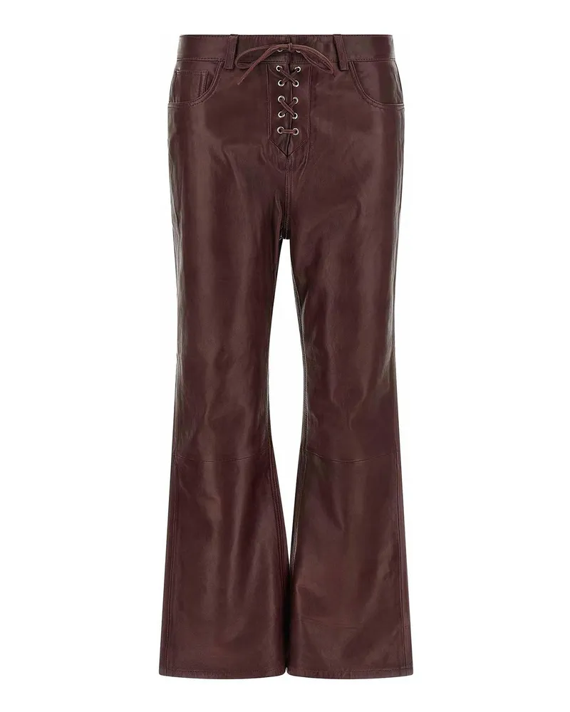 ROTATE Birger Christensen Schlagjeans - Bordeaux Dunkelrot