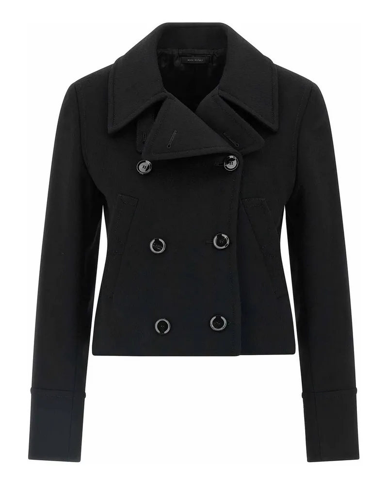 Brioni Kurzer Mantel - Schwarz Schwarz