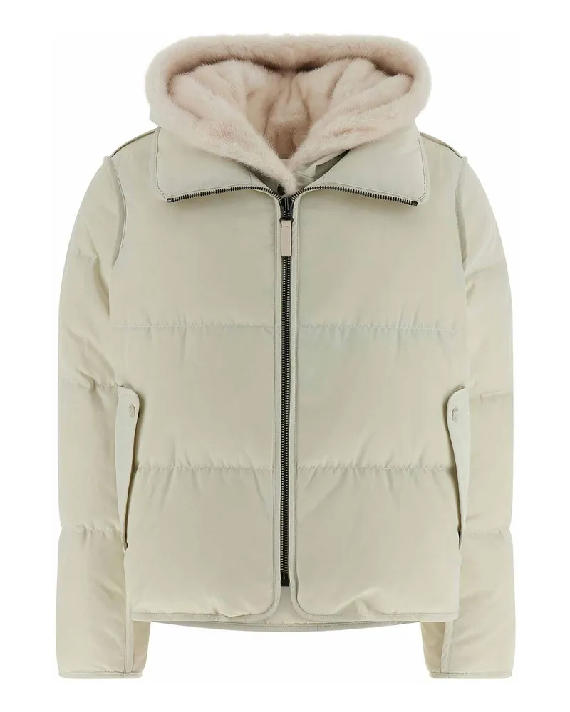 Yves Salomon Casualjacke - Weiß Weiß