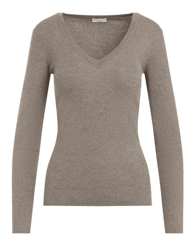 Brunello Cucinelli V-Pullover - Braun Braun
