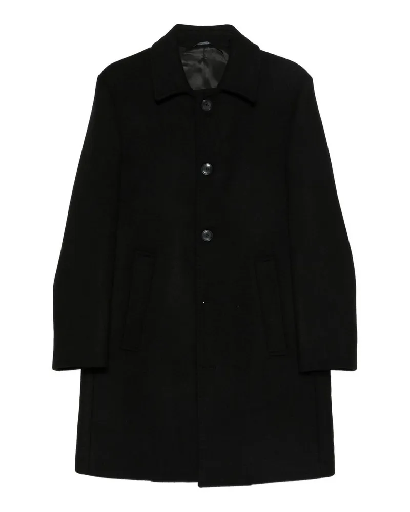 Daniele Alessandrini Knielanger Mantel - Schwarz Schwarz