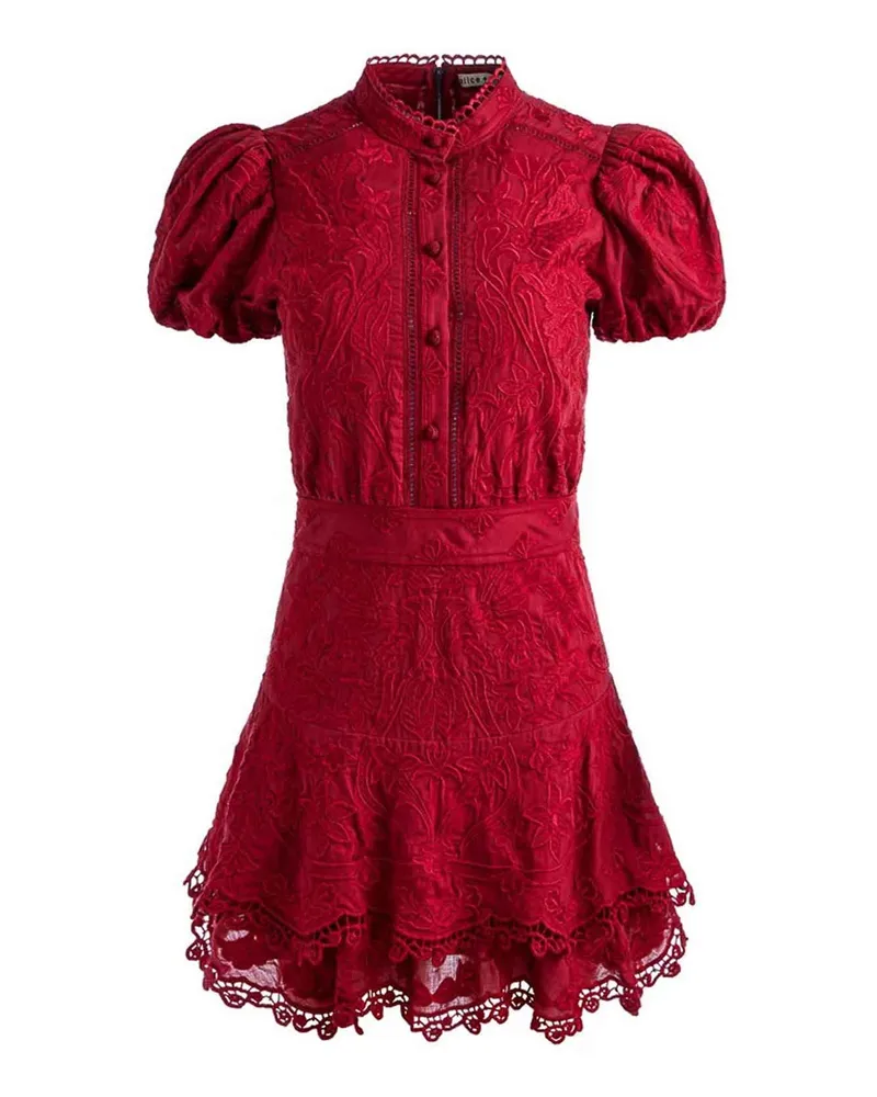 Alice + Olivia Kurzes Kleid - Dunkelrot Dunkelrot