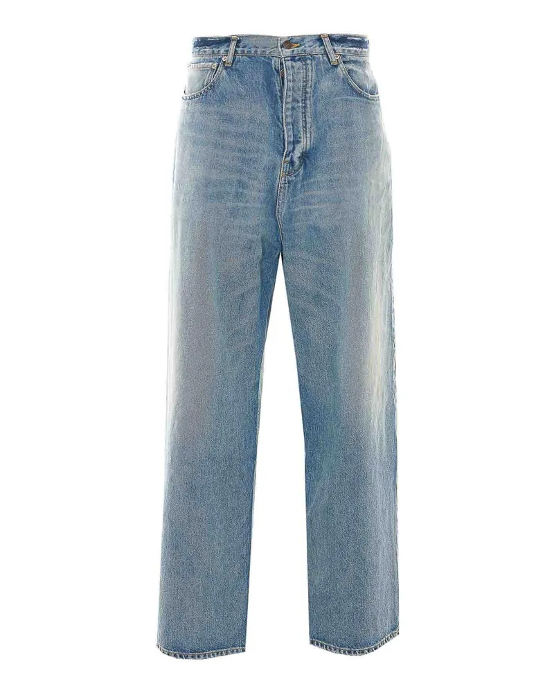 Balenciaga Straight Leg Jeans - Blau Blau