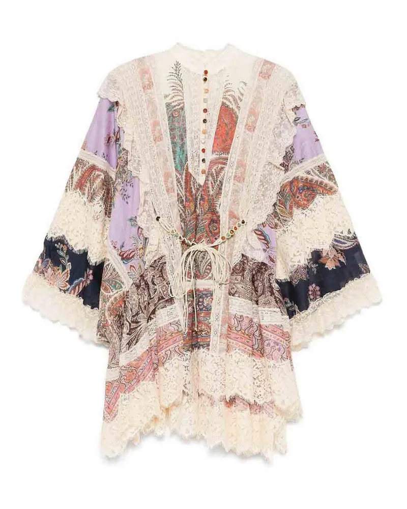 Zimmermann Kurzes Kleid - Bunt Bunt
