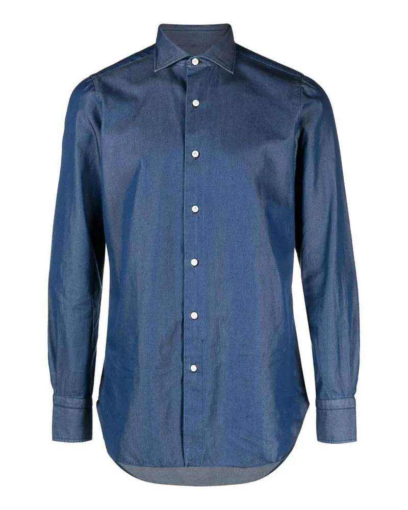 Finamore 1925 Hemd - Blau Blau