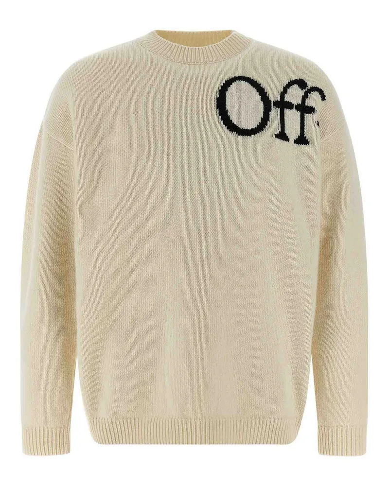 OFF-WHITE Rundhalspullover - Weiß Weiß