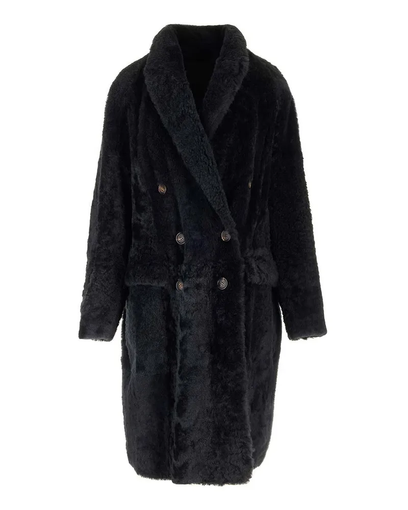 Brunello Cucinelli Kurzer Mantel - Blau Blau