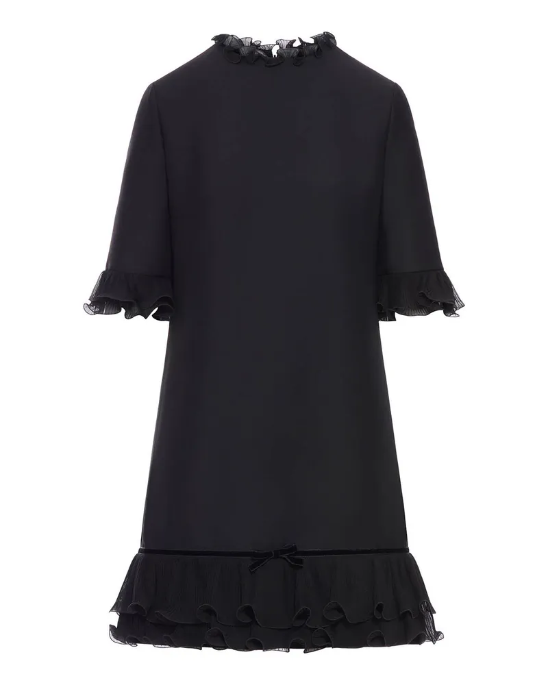 Valentino Garavani Kurzes Kleid - Schwarz Schwarz