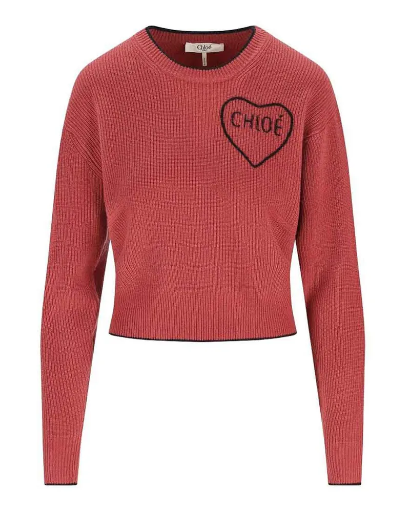 Chloé Rundhalspullover - Nude Nude