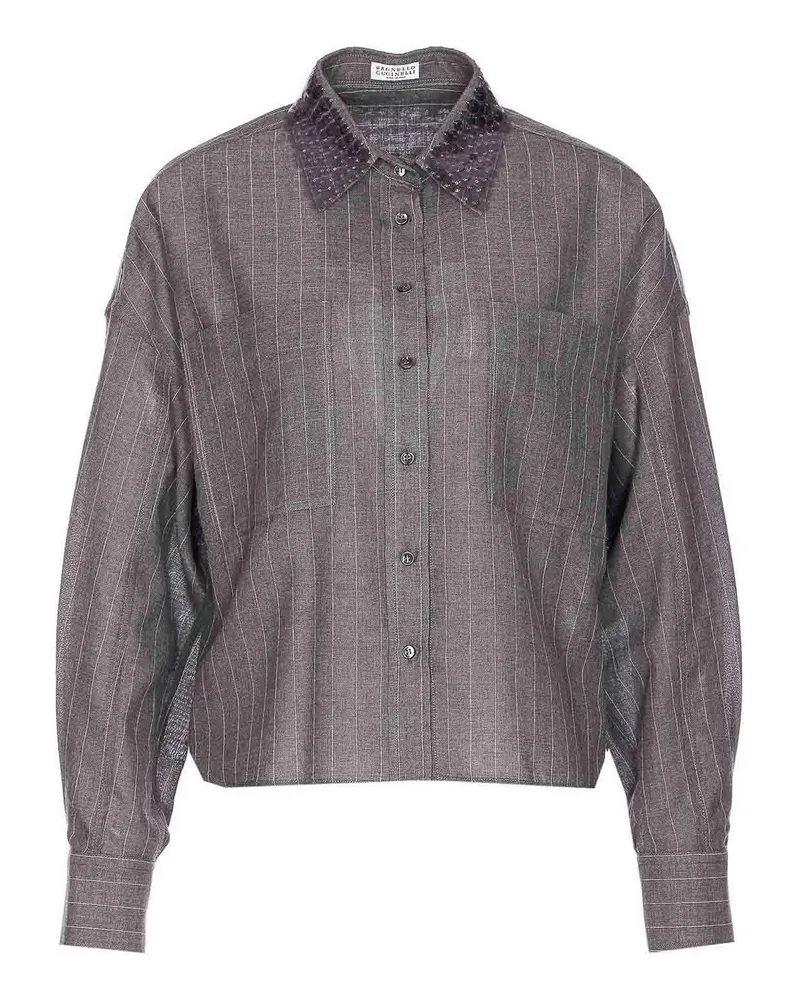 Brunello Cucinelli Hemd - Grau Grau