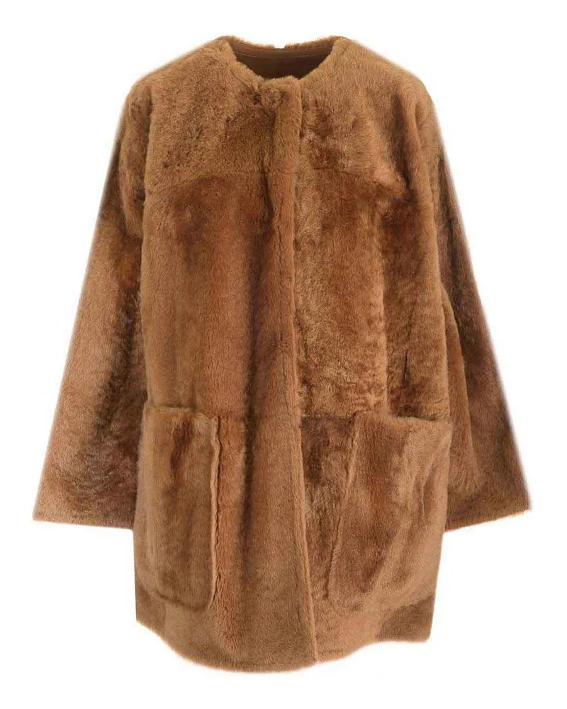 Max Mara Kurzer Mantel - Braun Braun