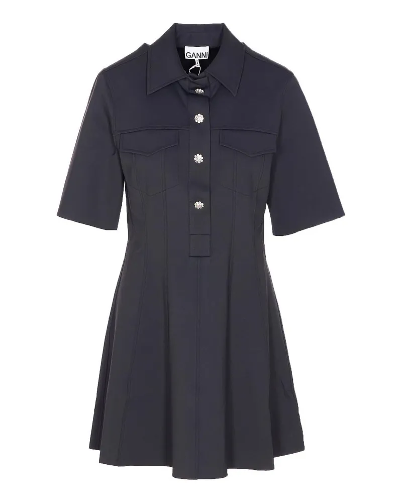 Ganni Kurzes Kleid - Grau Grau