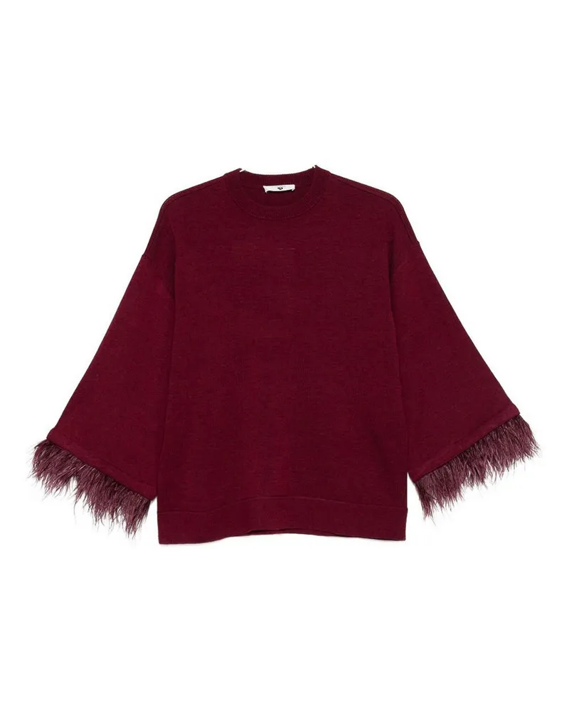 Twin-Set Rundhalspullover - Rot Rot