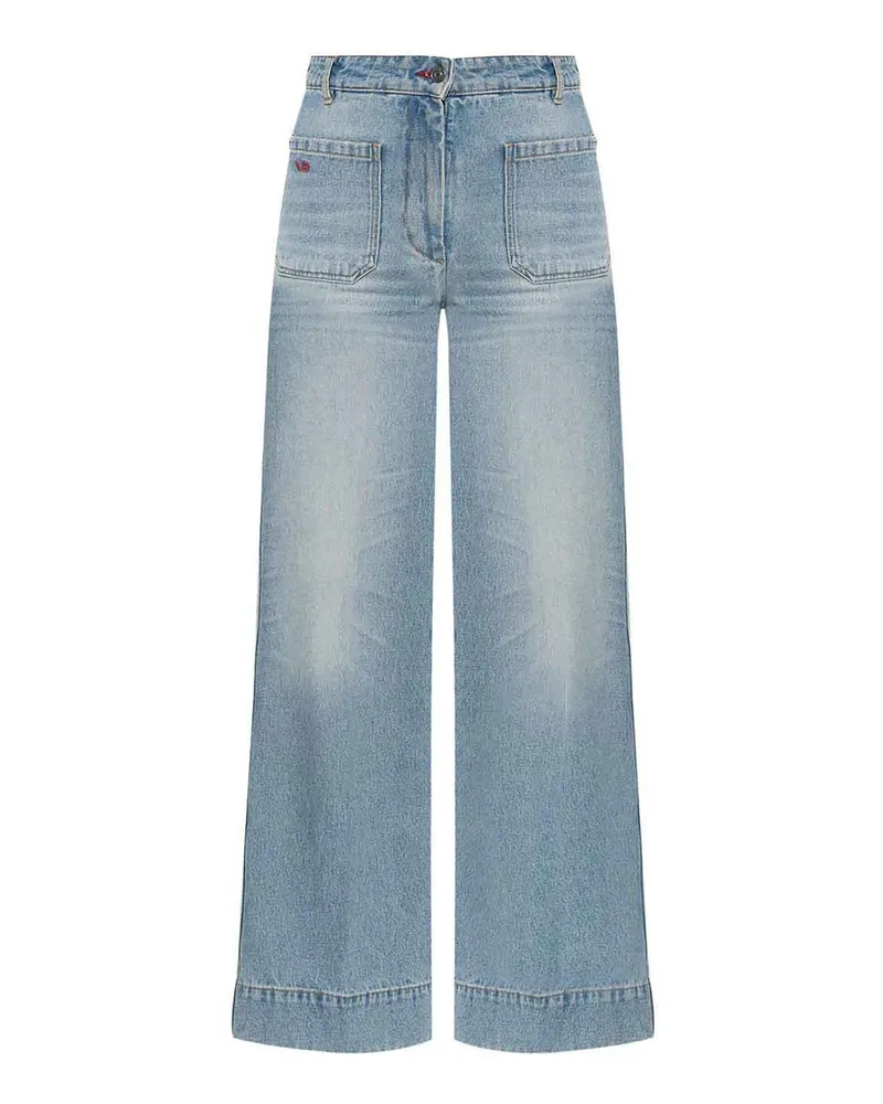 Victoria Beckham Straight Leg Jeans - Blau Blau