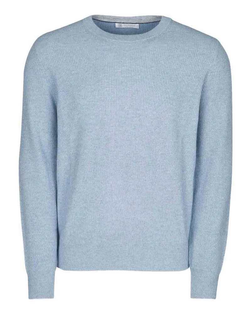 Brunello Cucinelli U-Boot-Pullover - Blau Blau