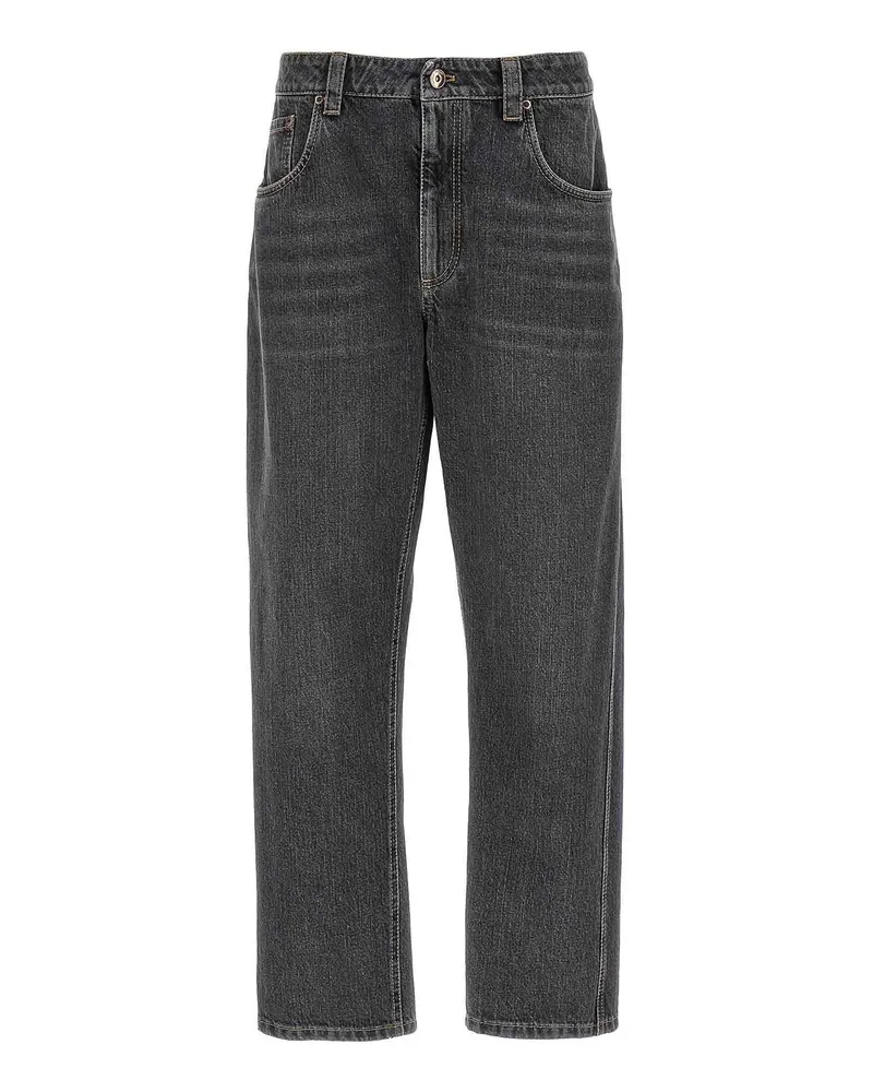 Brunello Cucinelli Straight Leg Jeans - Grau Grau