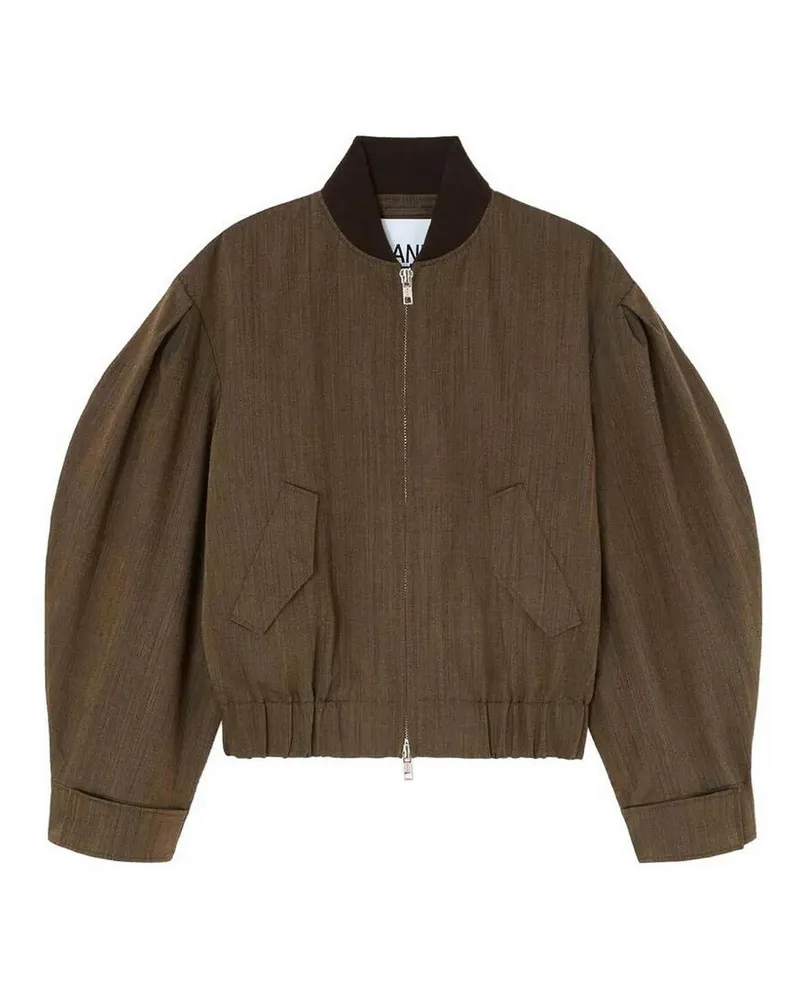 Ganni Bomberjacke - Braun Braun