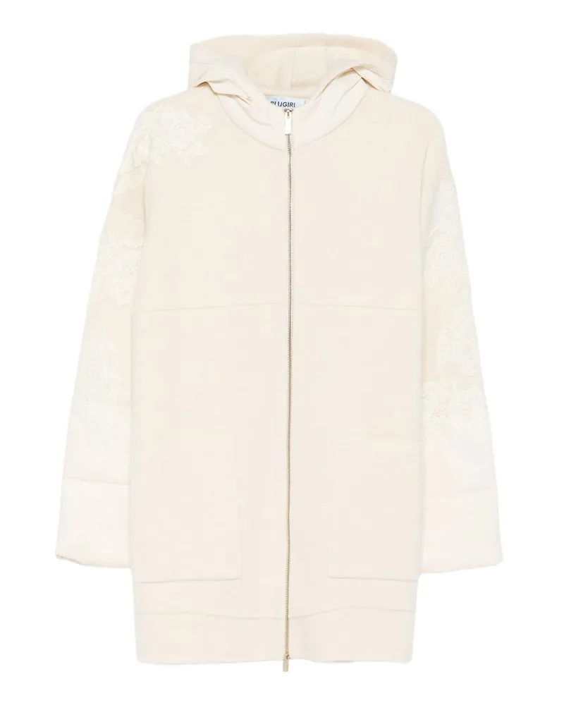 Blumarine Knielanger Mantel - Creme Creme