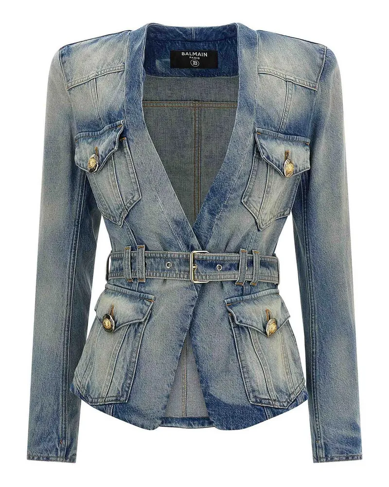 Balmain Blazer - Hellblau Hellblau