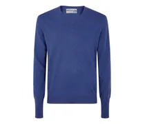 V-Pullover - Blau