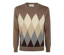 V-Pullover - Braun