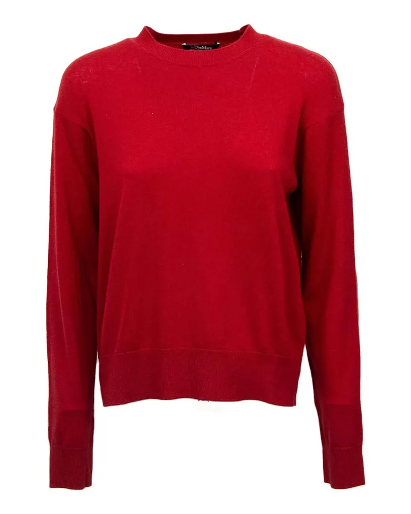 Max Mara Rundhalspullover - Rot Rot
