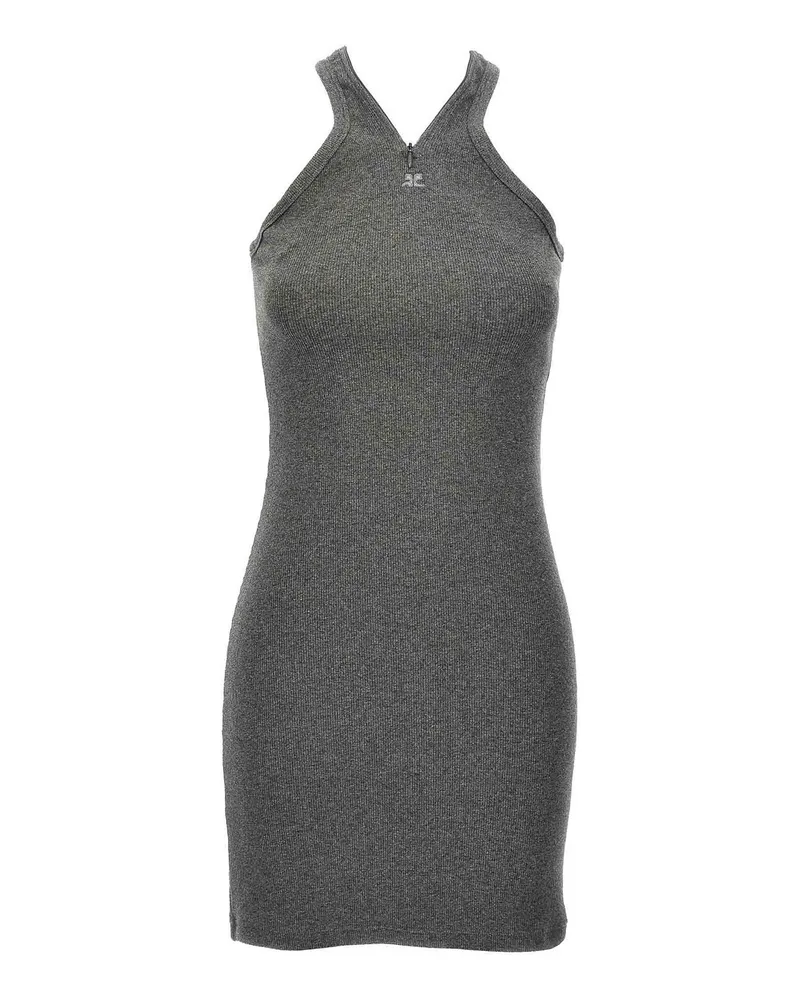 Courrèges Kurzes Kleid - Grau Grau