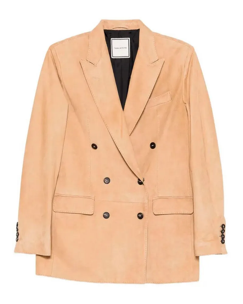 Tagliatore Lederjacke - Creme Braun