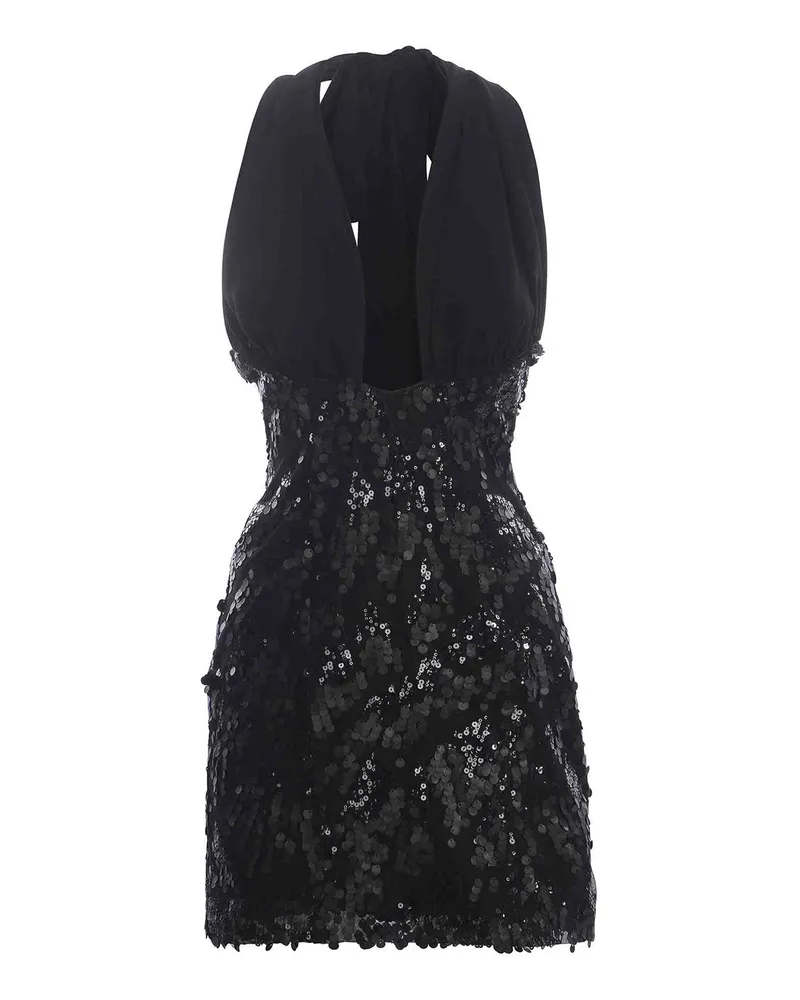 ROTATE Birger Christensen Kurzes Kleid - Schwarz Schwarz