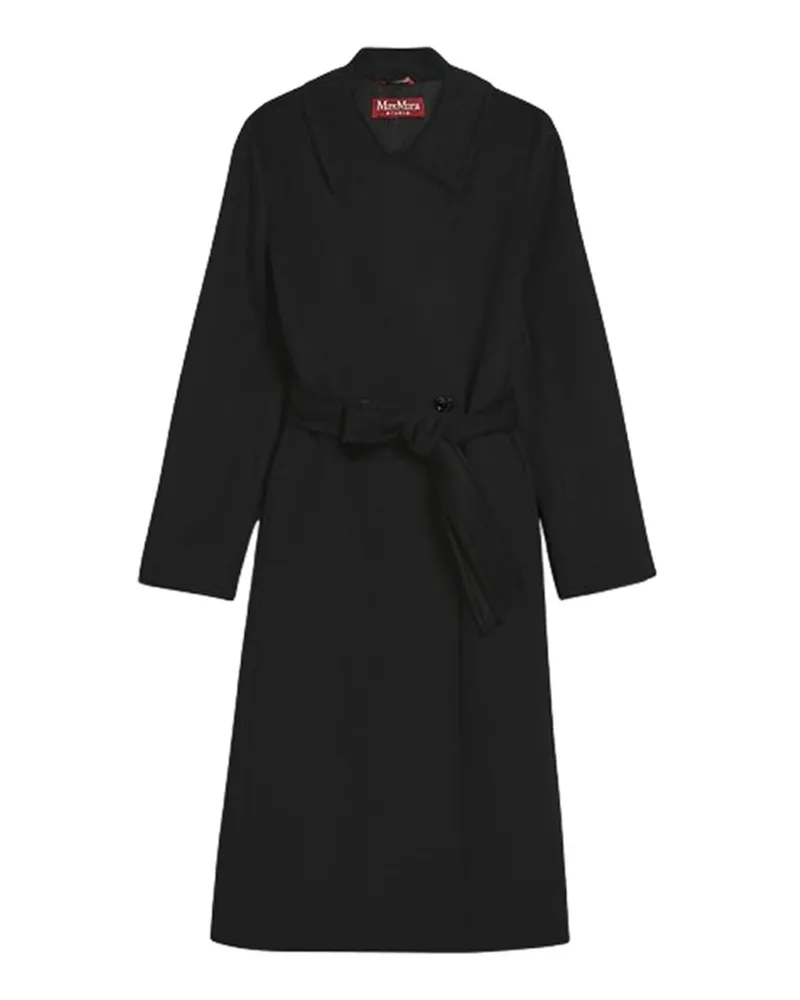 Max Mara Knielanger Mantel - Schwarz Schwarz