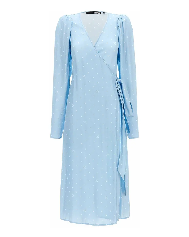ROTATE Birger Christensen Knielanges Kleid - Hellblau Hellblau