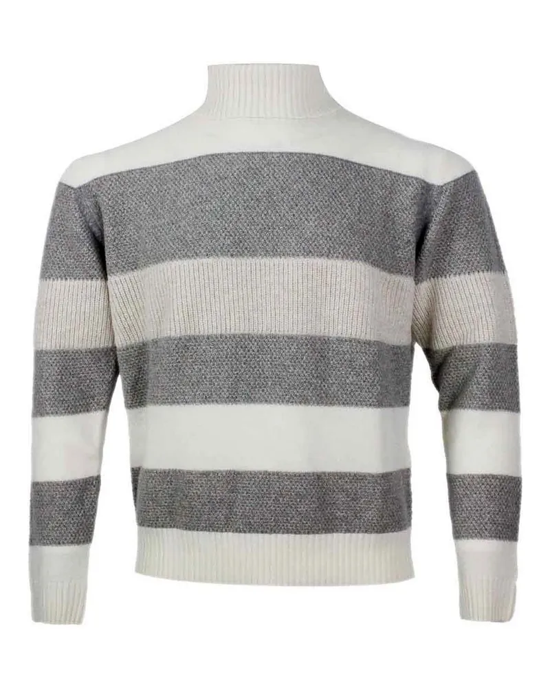 BARBA Rundhalspullover - Creme Creme