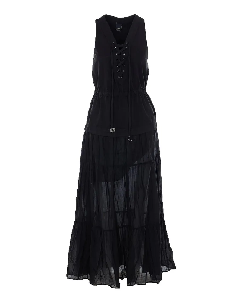 Pinko Knielanges Kleid - Schwarz Schwarz