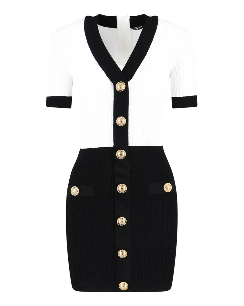 Balmain Kurzes Kleid - Schwarz Schwarz