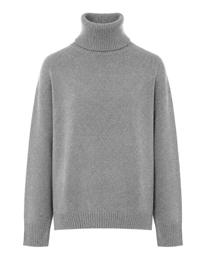 ALLUDE Rundhalspullover - Grau Grau