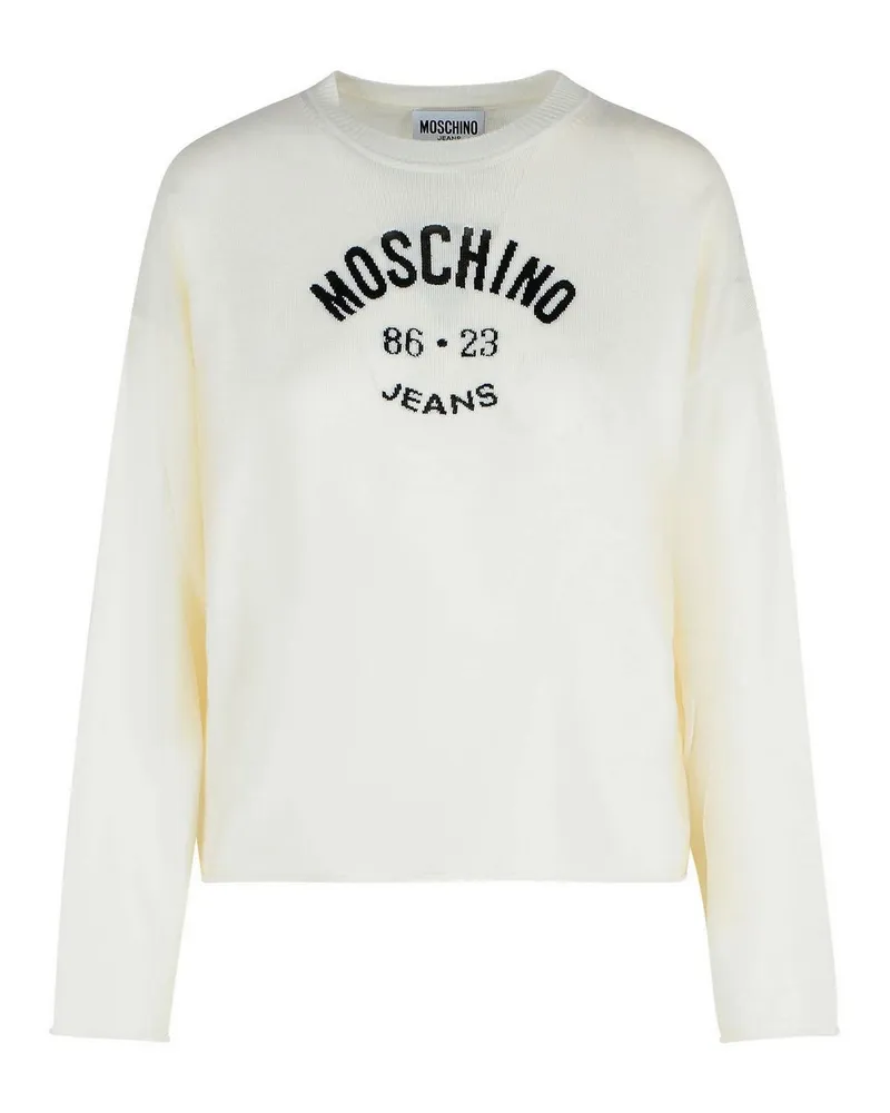 Moschino Rundhalspullover - Weiß Weiß