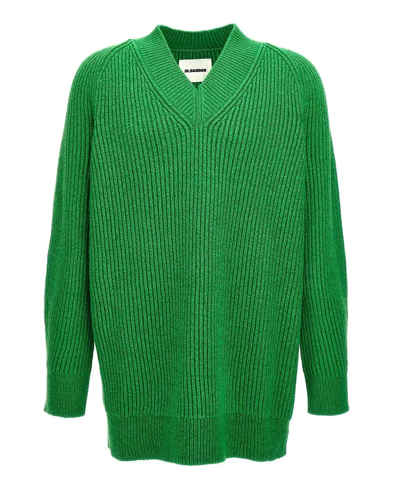 Jil Sander Rundhalspullover - Grün Grün