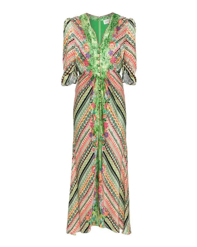 Saloni Knielanges Kleid - Rosa Bunt