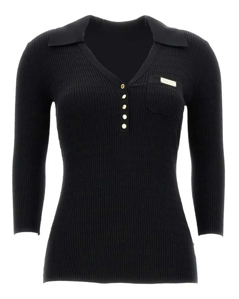 Elisabetta Franchi Rundhalspullover - Schwarz Schwarz