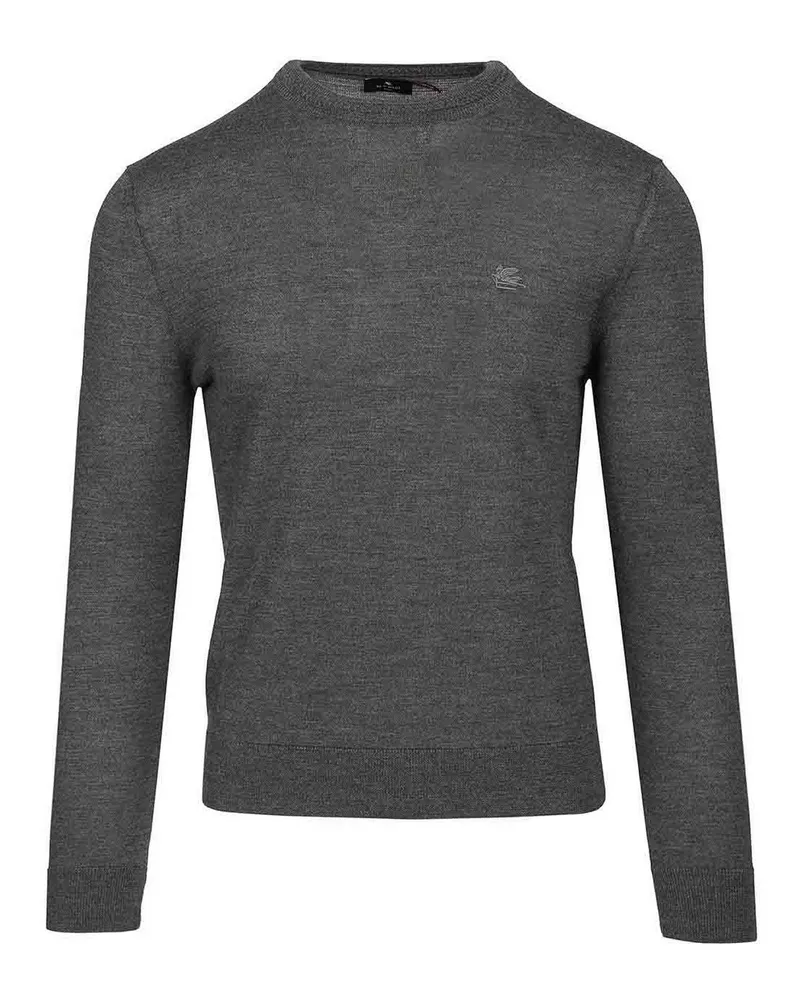 Etro Rundhalspullover - Grau Grau